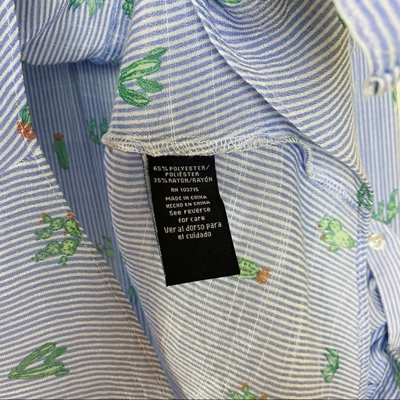 ZAC & RAHEL Blue Striped Button Down Shirt - Picture 9 of 15